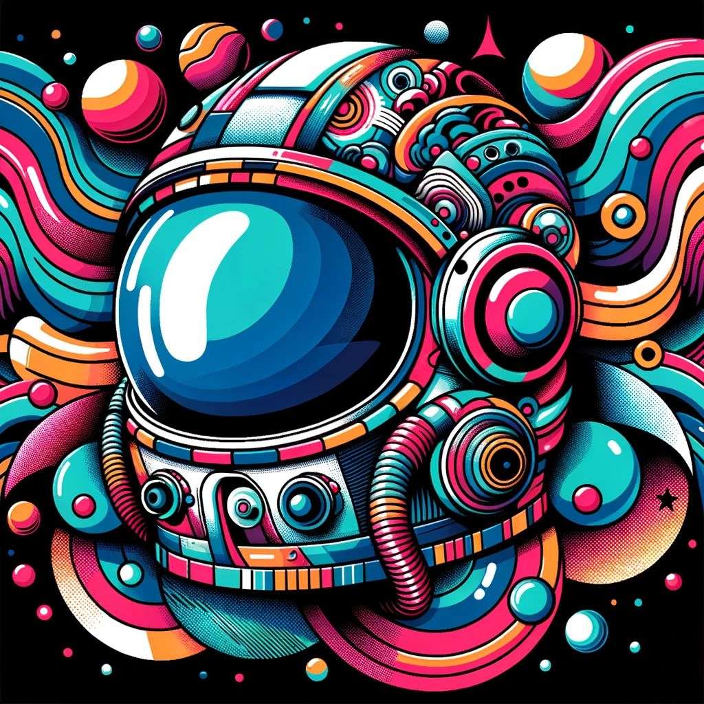 an astronaut, pop art